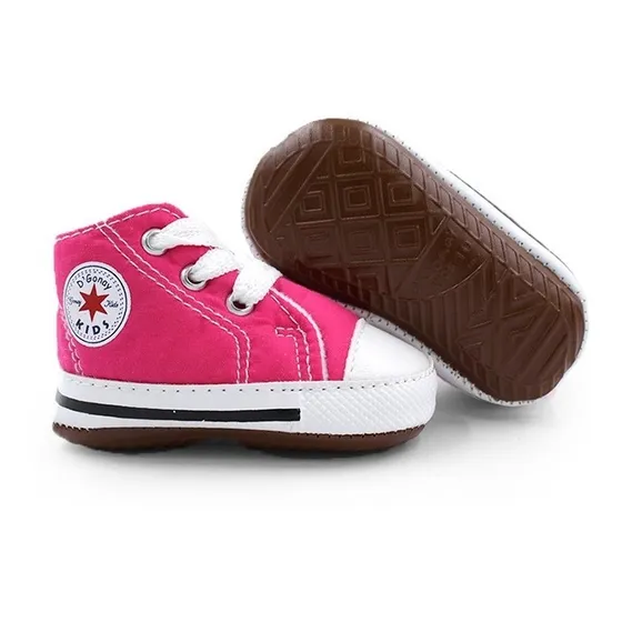Tenis Bota De Bebe Niña Cómodos  Conversito Casuales 