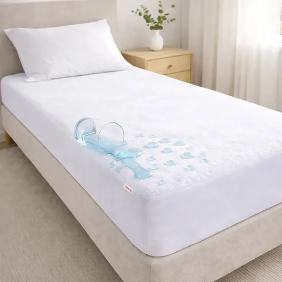 Cubre colchón 1 plaza 190x80 Cm impermeable Lookmy | protector cama de toalla + capa aislante de poliuretano | Cubrecolchon 80x190 respirable sin Pvc | Cobertor colchón derrames pañales Funda 80 x 190