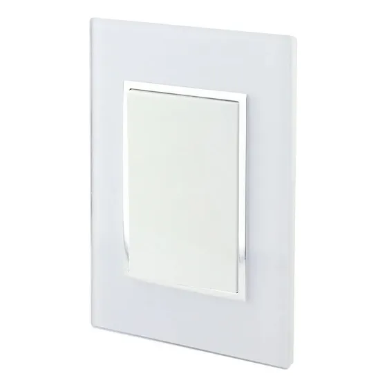 Placa Con Apagador Sencillo Cristal Línea Venecia 4471