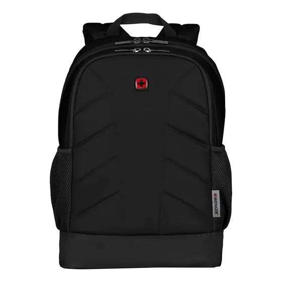 Mochila Essential Quadma Color Negro, Wenger Color Negro Diseño de la tela Liso