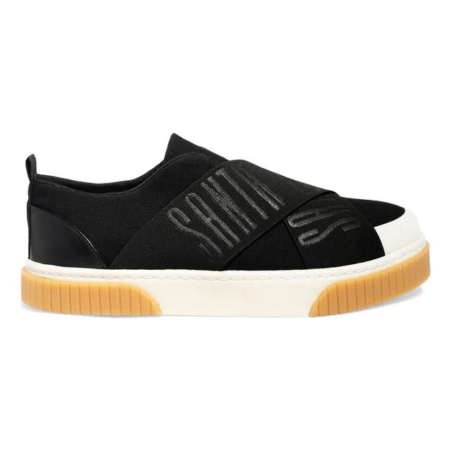 Tênis Santa Lolla Slip On Preto Elástico