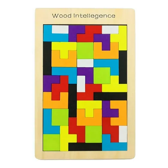 Juego Juguete Didáctico Rompecabezas Encastre Tetris Madera 