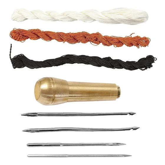 Kit De Agujas De Reparación De Zapatos Con Mango De Cobre