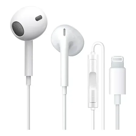 Audífonos Con Cable Para iPhone 7 8 X 11 12 13 14 Pro Max Manos Libres In-ear Auriculares Con Chip Digital Varmi® Blanco