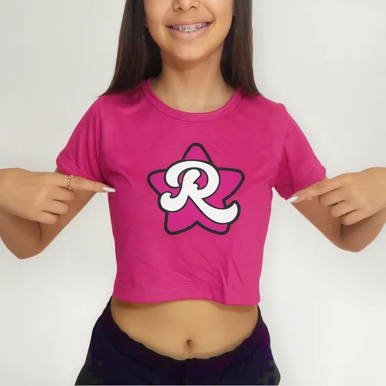 Regata Cropped Da Emilly Vick Dos Rosas Blusinha Da Emilly