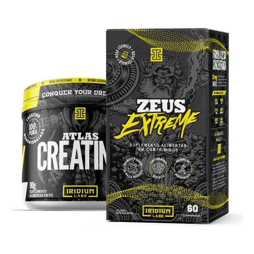 krn　TIPISM 06 LOTION & 01 SUPPLEMENT Kit Zeus Extreme 60 Comps + Atlas Creatina 150g Iridium Labs Sabor