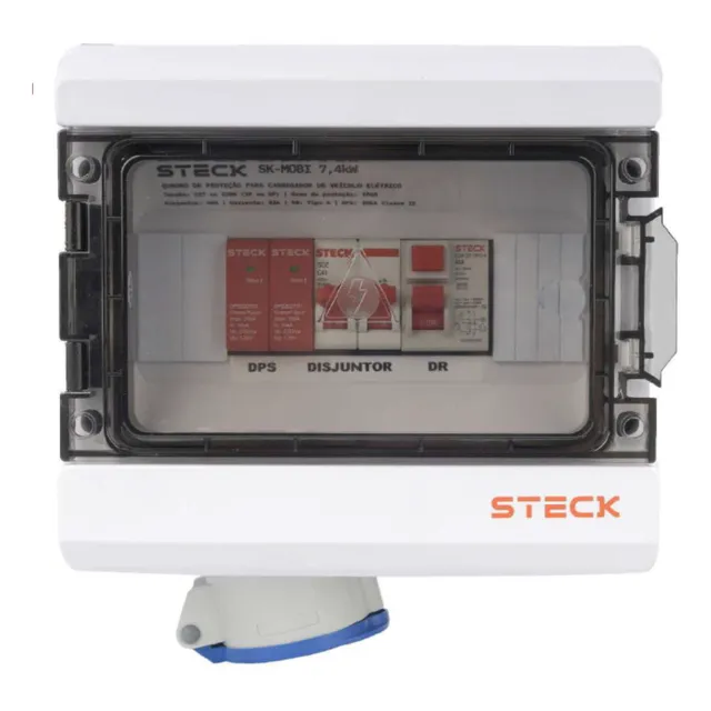 Quadro P/ Carregador Carro Eletrico 7,5kw 220v C/ Tomada 32a