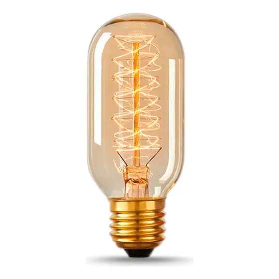 Lampada Retro Vintage T45 40w Filamento De Carbono E27 Cor da luz Branco-quente 220V
