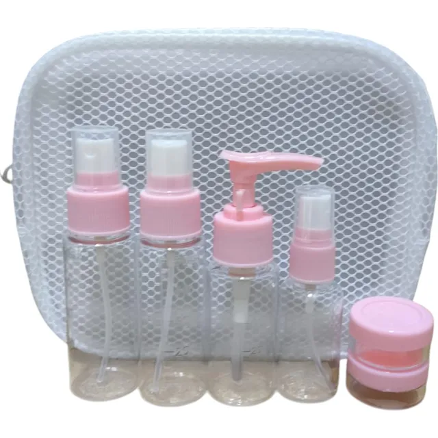 Set Neceser De Viaje + Envases Para Rellenar Porta Cosmético