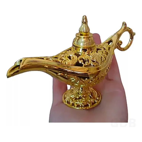 Lampada Aladim Genio De Plastico Decorações Grande 20x12x8cm
