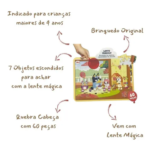 Juego de memoria Elka, 60 piezas, de Bluey Puzzle Toy