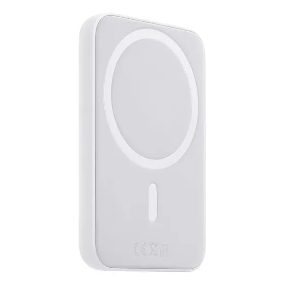 Cargador Inalámbrico Magnético Compatible Con iPhone Magsafe 15.000mah Bateria Externa Power Bank Portátil Color Blanco | Cuotas sin interés