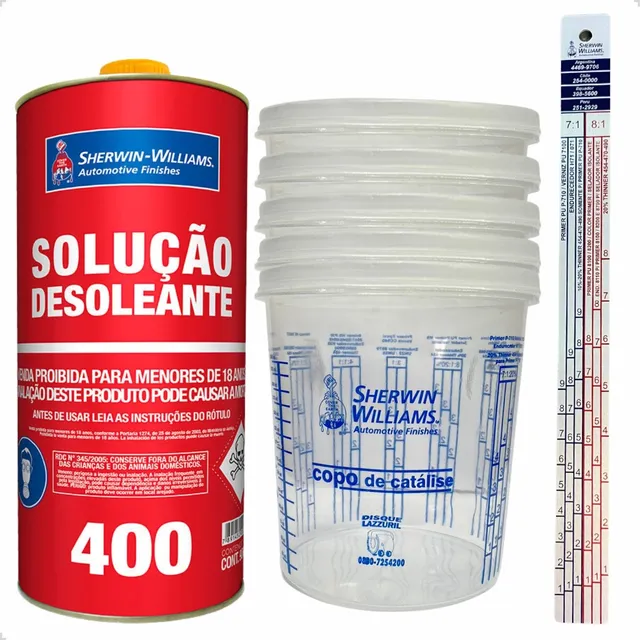 Kit Copo De Catalise 450ml Lazzuril C/ Kit Regua E Solução 