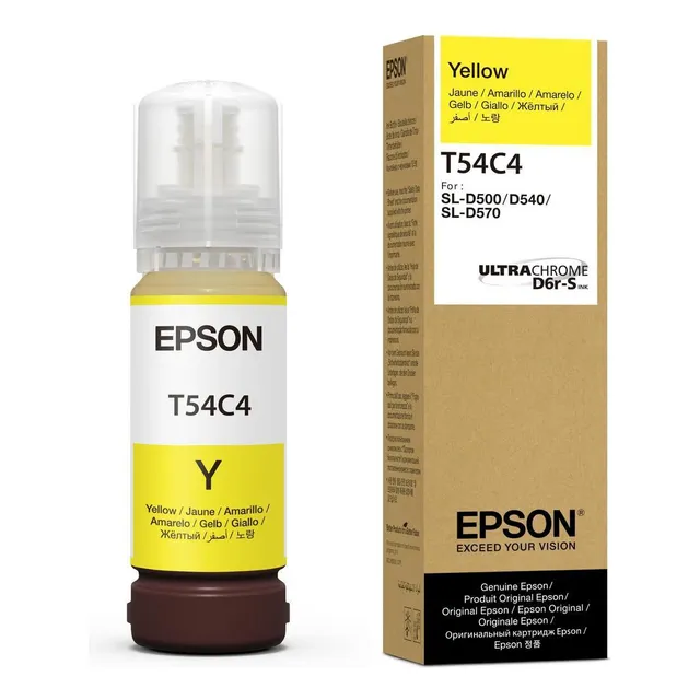 Botella De Tinta Amarillo Epson T54c 70ml Para Epson D750