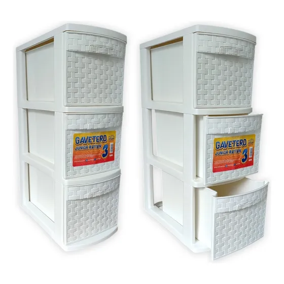 Gavetero Junior 3 Niveles (apilable) - Diseño Rattan
