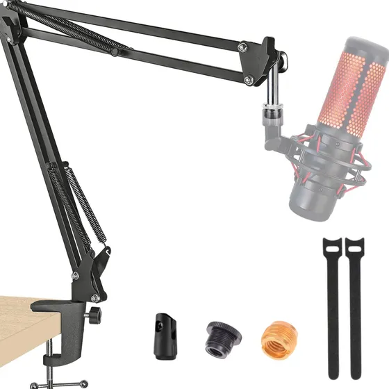 Braço Articulado Pedestal Microfone Hyperx Solocast Quadcast
