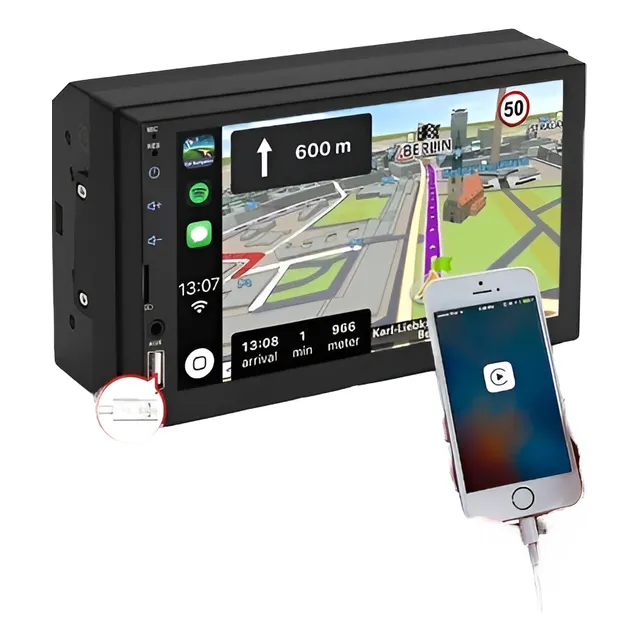 Radio Apple Carplay Android Auto Bluetooth + Camara Retro