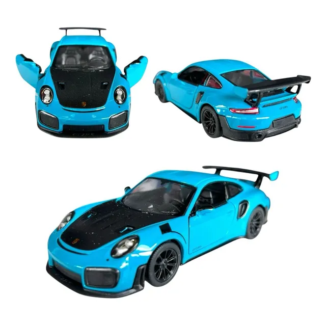 Miniatura De Ferro Porsche 911 Gt2 Carrinho Frição Kinsmart