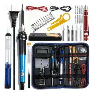 Remate Kit De Cautines Para Soldar Eléctrico De Temperatura Regulable C/herramientas, Puntas