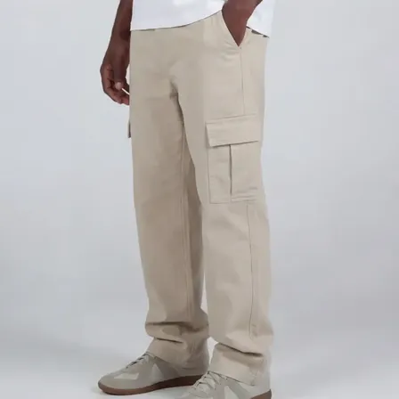 Calça Cargo Premium Masculina Sarja 100% Algodão Skatista REACTOR