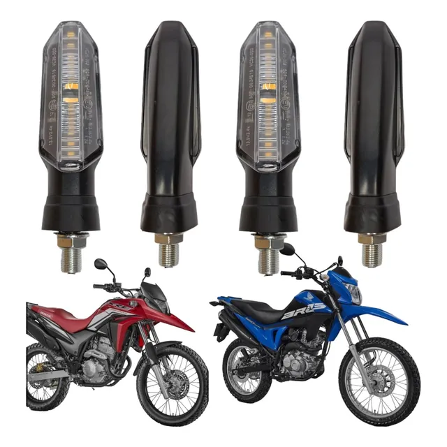 4 Pisca Seta Led Sequencial Rosca Cb Twister 250 Fan 150 Xre