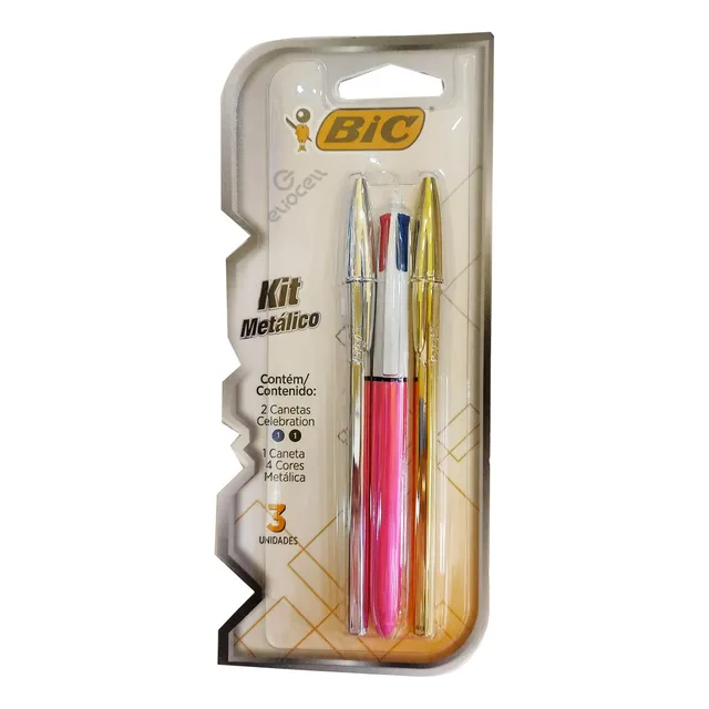Set 3 Piezas Boligrafos Varios Colores
