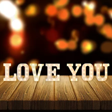 Letrero Luminoso Love You & Be Happy Decoración Cuarto Pilas