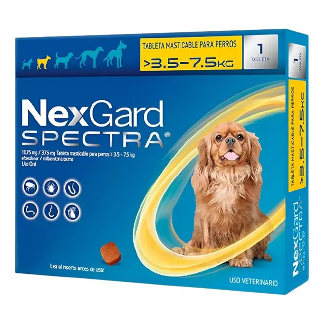 Nexgard Spectra 3,6-7,5kg Internos Externos Pastilla Tableta
