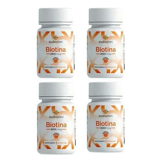 Biotina  2000 Mcg  Anti Caída Cabello Pelo X 360 Comprimidos