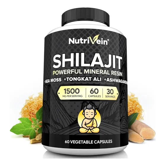 Suplemento Nutrivein Shilajit Puro Himalaya Prémium 1500 Mg