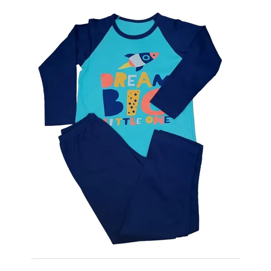 Pijama Ovejita Para Niño Talla 4 - Estampado De Cohete