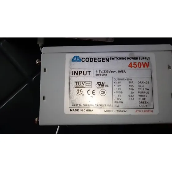 Fuente De Poder Codegen, 450 W