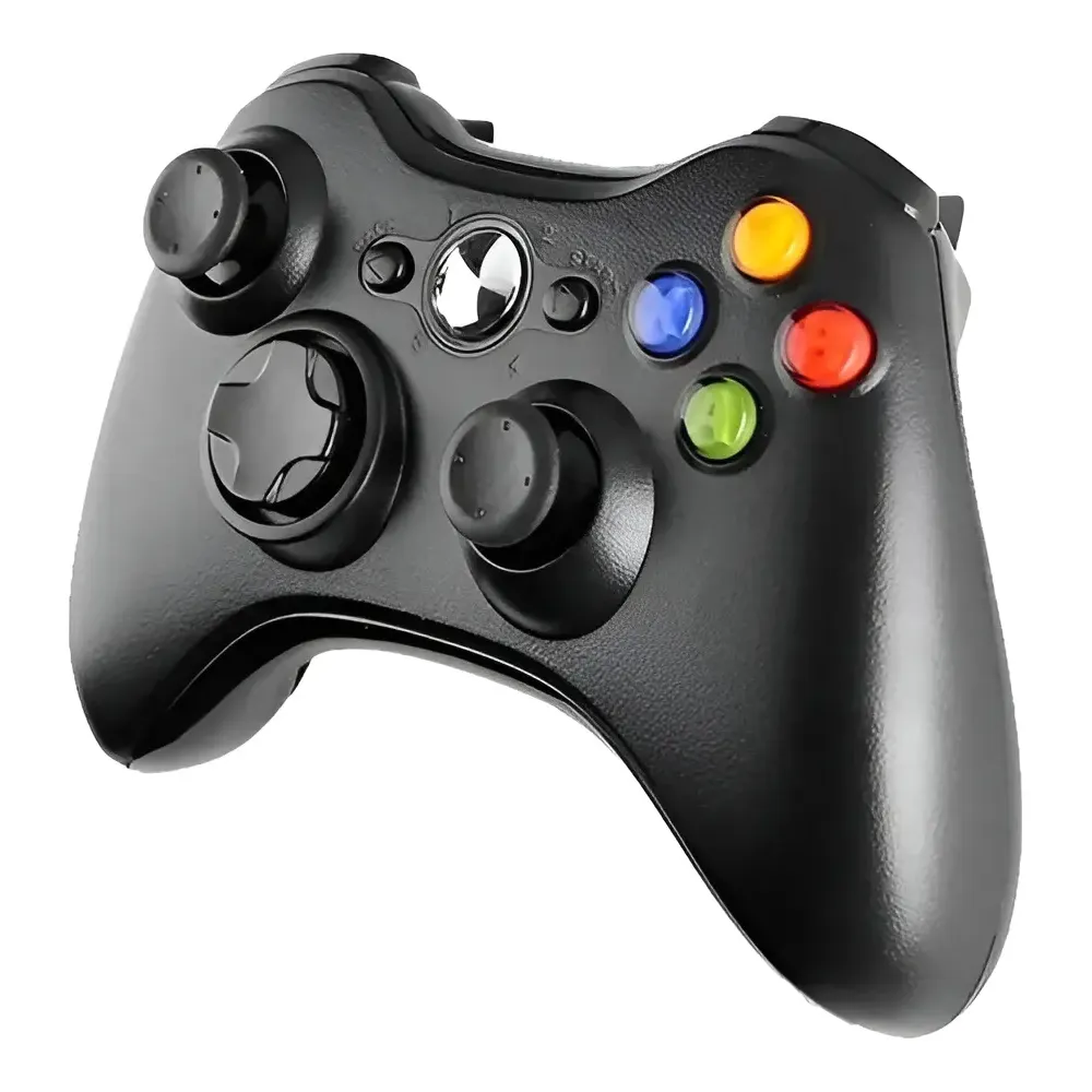 Controle Para Xbox 360 Com Fio USB e PC Preto Vibração Console Joystick Manete Gamer Gamepass Steam Windows Tv Pc Android Pc Controle Pc Gamer - Redfin — foto 8