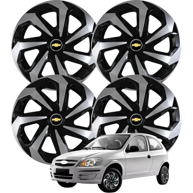 Kit 4 Calotas Compatível Aro 13 Spider Todos Carros