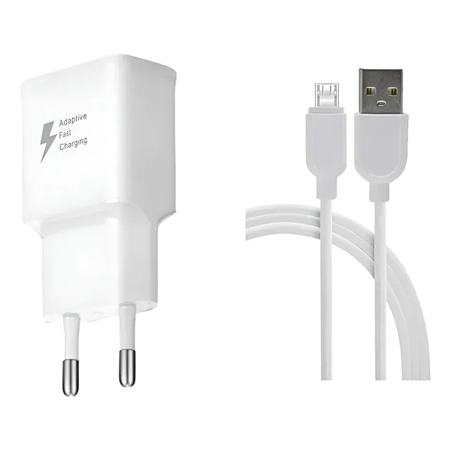 Carregador + Cabo V8 Para Samsung A7 A8 A10 E7 J7 J8 S6 S7