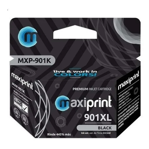 Cartucho Maxiprint Mxp-901k Compatible Hp 901xl Mi