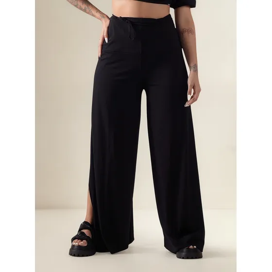 Calça Versátil Transpassada Confortável Estilosa