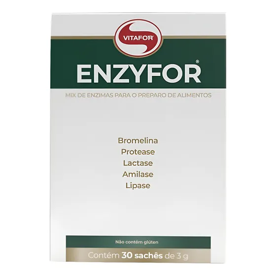Enzyfor Vitafor 30 Sachês Mix De 5 Enzimas Digestivas