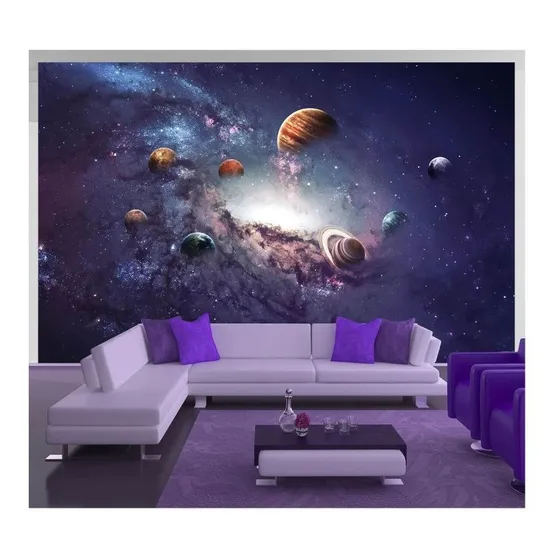 Papel De Parede Espaço Galáxia Planetas M² Nsp66