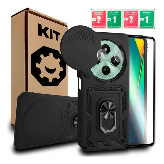 Funda Uso Rudo Para Xiaomi Poco C75 + Kit 2 Micas Cristal Hd