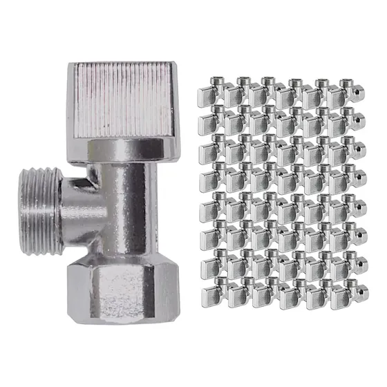Llave Angular Para Control De Agua 1/4 De Vuelta 60 Piezas