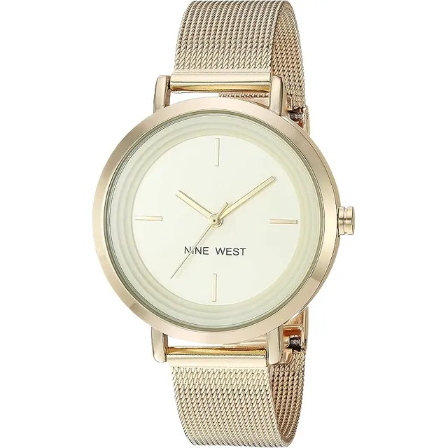Nine West Reloj De Pulsera De Malla Para Dama