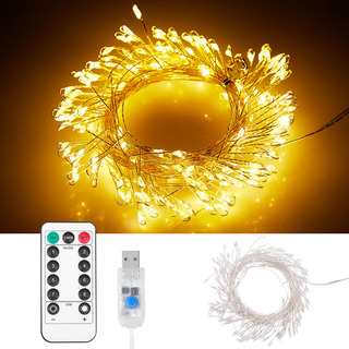 6m 200 Led Luces De Hadas Navideñas Con Control Remoto Usb 6m 200 Led Luces De Hadas Navideñas Con Control Remoto Usb