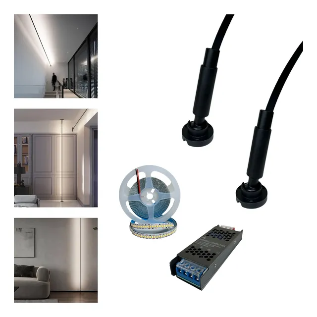 Kit Luminária Skyline Perfil Tensionado Led Intimista 10m