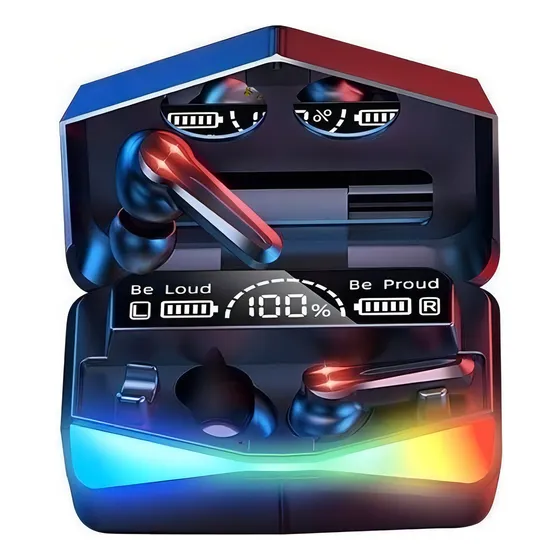 Fones de Ouvido Sem Fio Gamer Tws M28 Touch Bluetooth 5.3 HD Voice Anti Ruído Power Bank