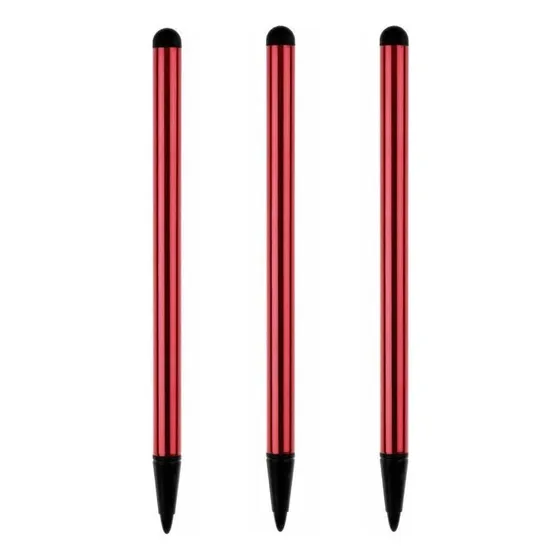 3 Lapiz Optico Rojo Para Pantalla Tactil Universal Punta
