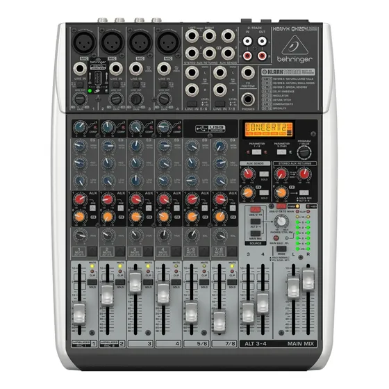 Mesa De Som Analógica Xenyx Behringer Qx1204 Usb