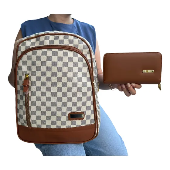 Bolso Morral Con Billetera Para Dama En Sintetico
