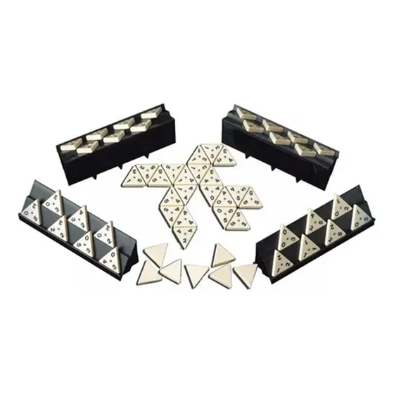 Juego Triomino 56 Fichas Con Atriles Bisonte