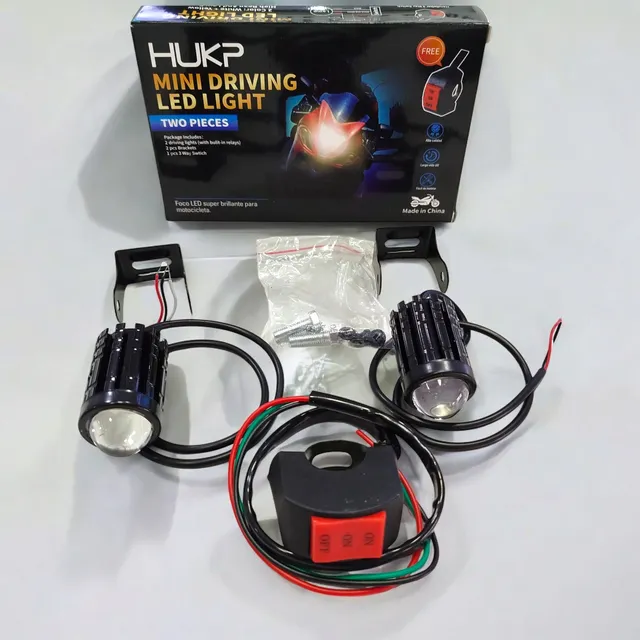 Kit Luces Exploradoras Para Moto Luz Amarilla Y Blanca Nuevo